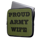 Ehefrau der Laptop Sleeve Proud Army (Vorderseite Links)