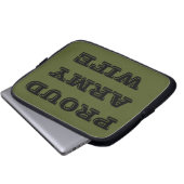 Ehefrau der Laptop Sleeve Proud Army (Vorne Knopf)