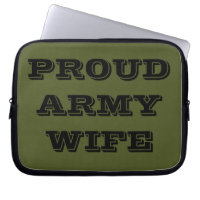 Ehefrau der Laptop Sleeve Proud Army