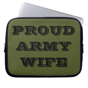 Ehefrau der Laptop Sleeve Proud Army