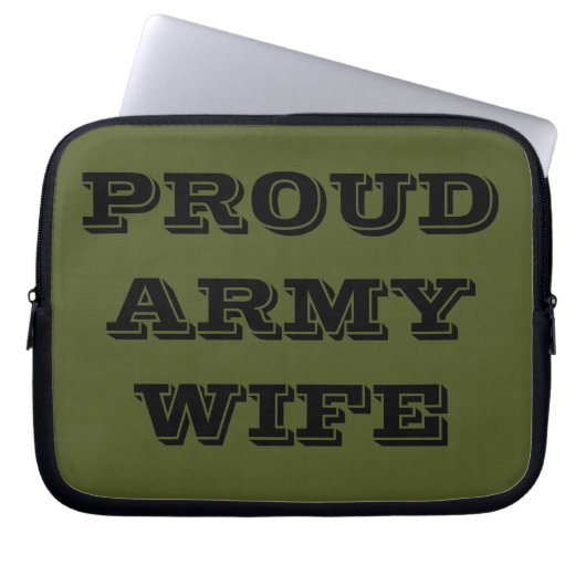 Ehefrau der Laptop Sleeve Proud Army (Vorderseite)