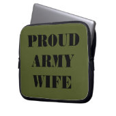 Ehefrau der Laptop Sleeve Proud Army (Vorderseite Links)