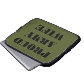 Ehefrau der Laptop Sleeve Proud Army (Vorne Knopf)