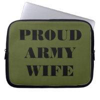 Ehefrau der Laptop Sleeve Proud Army