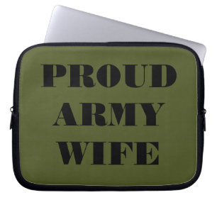 Ehefrau der Laptop Sleeve Proud Army