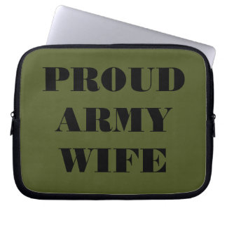 Ehefrau der Laptop Sleeve Proud Army