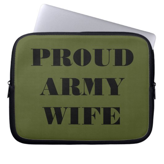 Ehefrau der Laptop Sleeve Proud Army (Vorderseite)