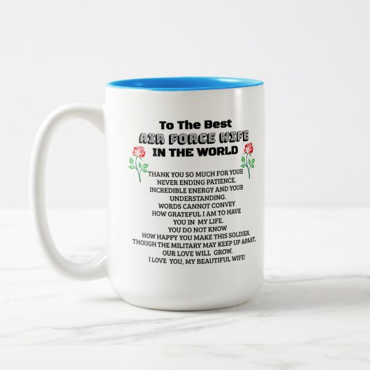 Ehefrau der Luftwaffe Kaffee Tasse (Links)