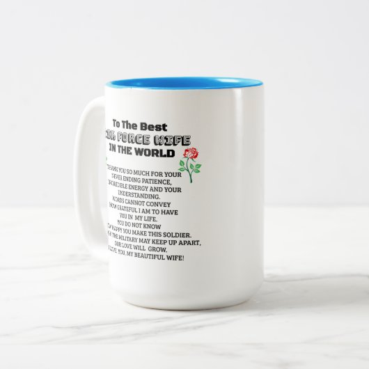 Ehefrau der Luftwaffe Kaffee Tasse (Vorderseite Links)