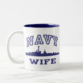 Ehefrau der Marine Zweifarbige Tasse (Links)