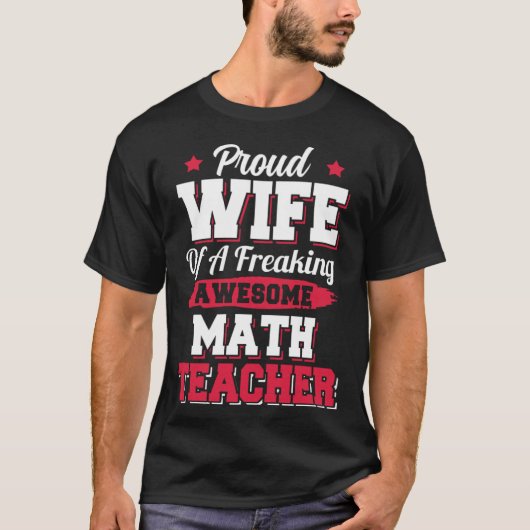 Ehefrau der Mathematik in der Schule T-Shirt (Vorderseite)