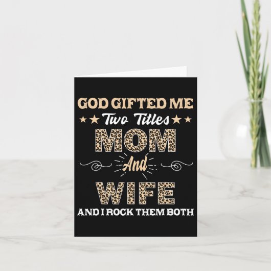 Ehefrau der Mütter gab mir Gott zwei Titel Mama un Karte (Vorderseite)