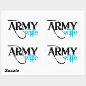 Ehefrau der Not leidenden Brieftruppe Rechteckiger Aufkleber (Blatt)