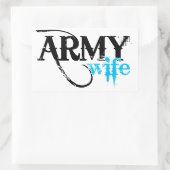 Ehefrau der Not leidenden Brieftruppe Rechteckiger Aufkleber (Tasche)