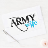 Ehefrau der Not leidenden Brieftruppe Rechteckiger Aufkleber (Umschlag)