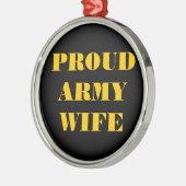 Ehefrau der Ornament-Proud-Armee Silbernes Ornament (Links)
