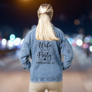 Ehefrau der Party Charleston Junggesellinnenabschi Jeansjacke