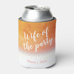 Ehefrau der Party Orange Glitter Junggesellinnenab Dosenkühler