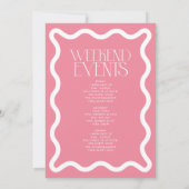 Ehefrau der Party Wavy Linie moderne Bachelorette Einladung (Rückseite)