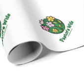 Ehefrau der Pastoren - Blumen Geschenkpapier (Rolleneckpunkt)