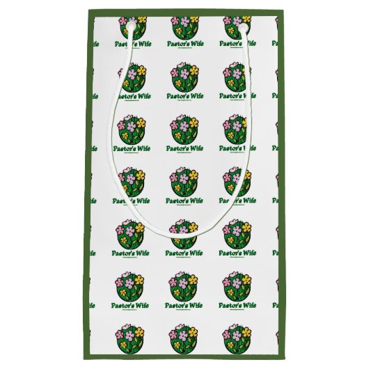 Ehefrau der Pastoren - Blumen Kleine Geschenktüte (Vorderseite)