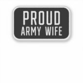 Ehefrau der Proud-Armee Aufkleber (Vorderseite)