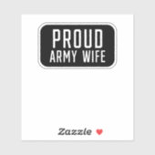 Ehefrau der Proud-Armee Aufkleber (Blatt)