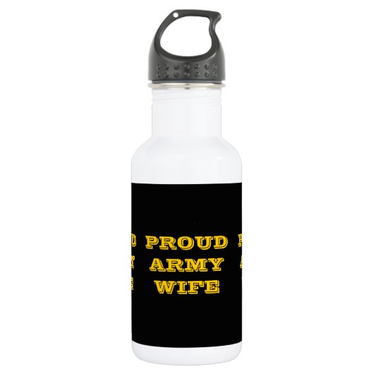 Ehefrau der Proud-Armee Edelstahlflasche (Vorderseite)