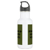 Ehefrau der Proud-Armee Edelstahlflasche (Rückseite)
