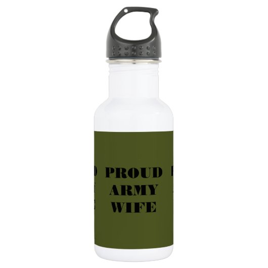 Ehefrau der Proud-Armee Edelstahlflasche (Vorderseite)