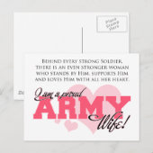 Ehefrau der Proud-Armee Postkarte (Vorne/Hinten)