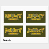 Ehefrau der Proud-Armee Rechteckiger Aufkleber (Blatt)
