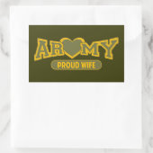 Ehefrau der Proud-Armee Rechteckiger Aufkleber (Tasche)