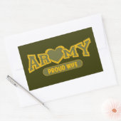 Ehefrau der Proud-Armee Rechteckiger Aufkleber (Umschlag)