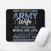 Ehefrau der Proud Army Husband Securing Freedom So Mousepad (Mit Mouse)