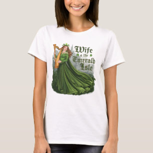 🌿 Ehefrau der smaragdgrünen Insel - keltische Iri T-Shirt