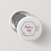 Ehefrau des besten Pastors je Inspirationsgeschenk Button (Vorne & Hinten)