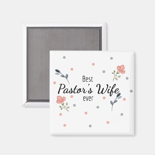 Ehefrau des besten Pastors Magnet (Vorderseite/Rückseite)