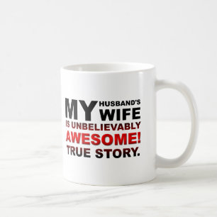 Ehefrau des Ehemannes ist großartig Lustiger Beche Kaffeetasse