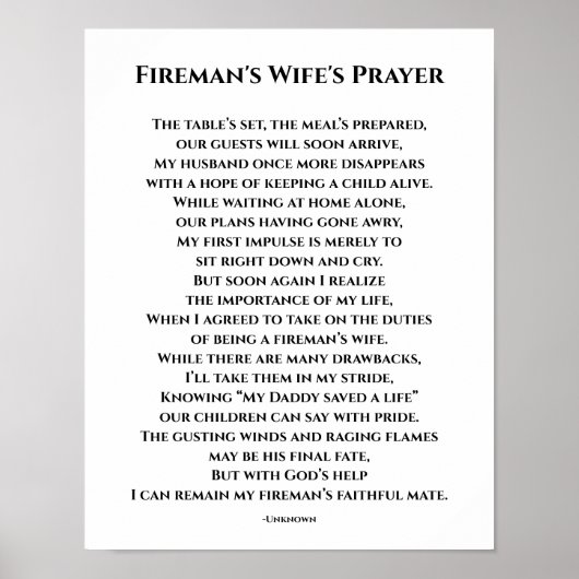 Ehefrau des Feuermanns Poster (Vorne)