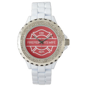 Ehefrau des Feuerwehrmanns Bling Wrist Armbanduhr