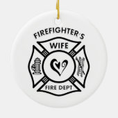 Ehefrau des Feuerwehrmanns Keramikornament (Hinten)