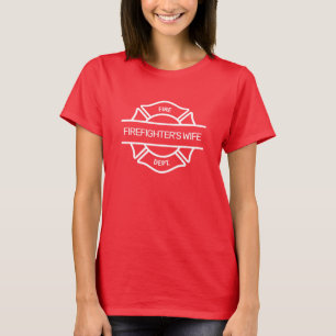 Ehefrau des Feuerwehrmanns Rot T-Shirt
