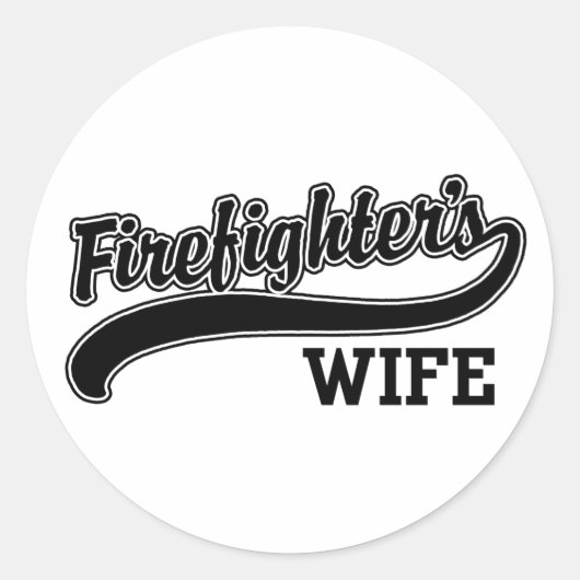 Ehefrau des Feuerwehrmanns Runder Aufkleber (Vorderseite)
