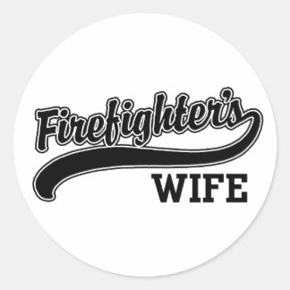 Ehefrau des Feuerwehrmanns Runder Aufkleber