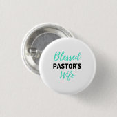 Ehefrau des gesegneten Pastors bl Button (Vorne & Hinten)