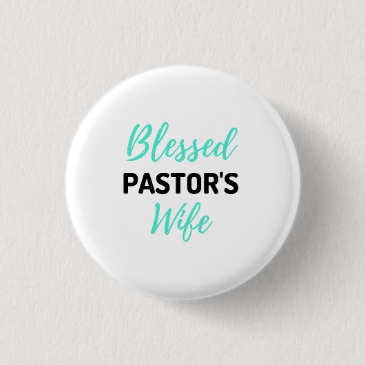 Ehefrau des gesegneten Pastors bl Button (Vorderseite)