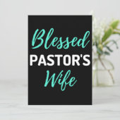 Ehefrau des gesegneten Pastors Dankeskarte (Stehend Vorderseite)