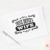 Ehefrau des Lkw-Fahrers Rechteckiger Aufkleber (Umschlag)