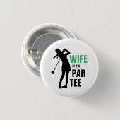 Ehefrau des Par T-Shirt Grün & Weiß Button (Vorne & Hinten)